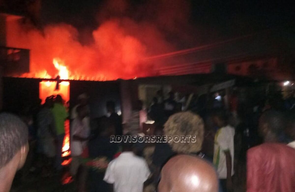 Massive fireball engulfs 18 shops in Iju-Ishaga, after gas cylinder explosion