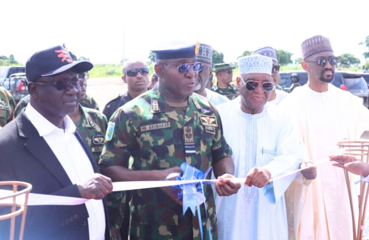 Col. Bello, Chairman, Mainstream Energy, Air Marshal Abubakar, CoAS, lead groundbreaking for Hydropolis Free Trade Zone Airport in Kainji