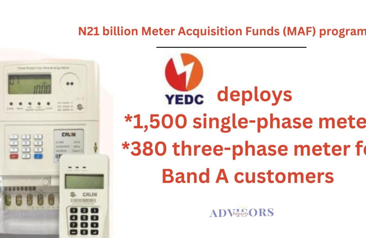 YEDC deploys 1,880 meters with N243million allocation from N21bn MAF scheme for Band A customers