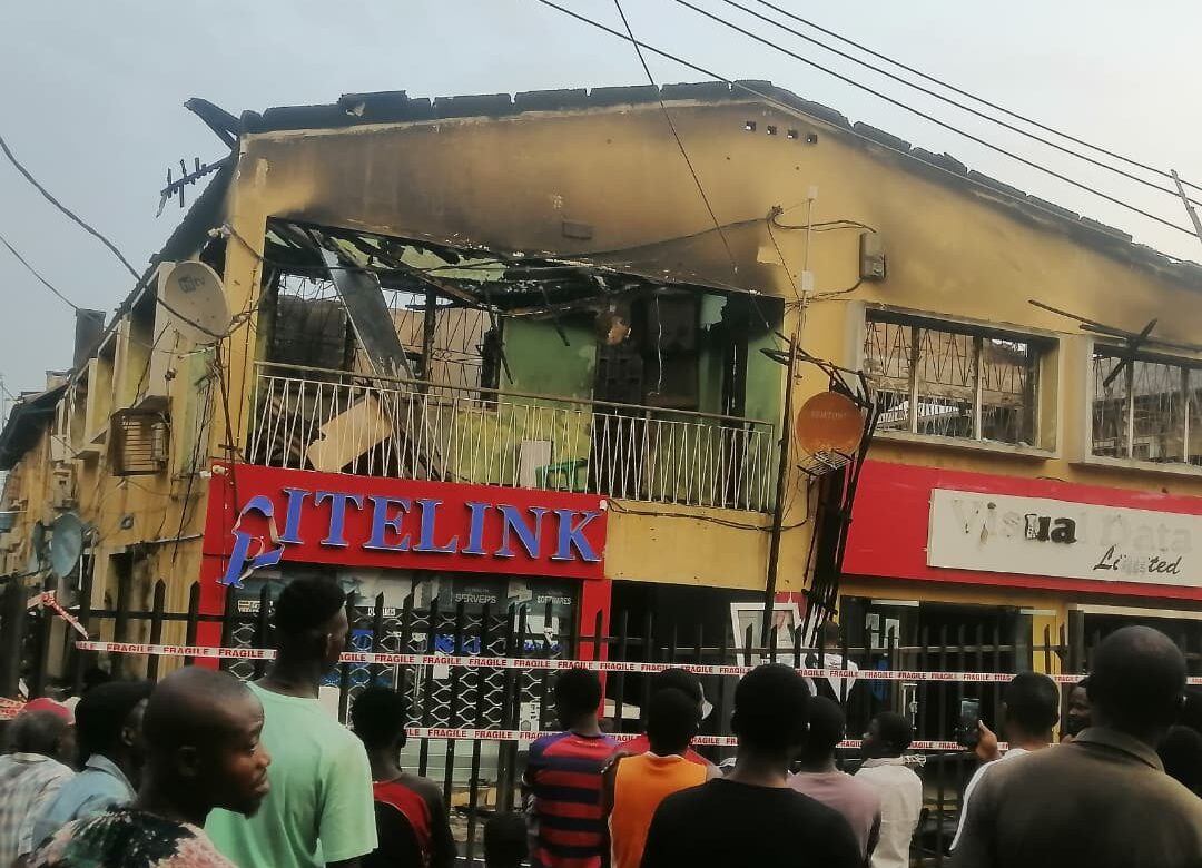 Fire razes Computer Village building, destroys gadgets worth millions